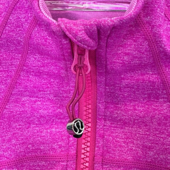 Lululemon Define Jacket Heathered Paris Pink Womens Size 12 Yoga Gym Workout - Picture 3 of 6